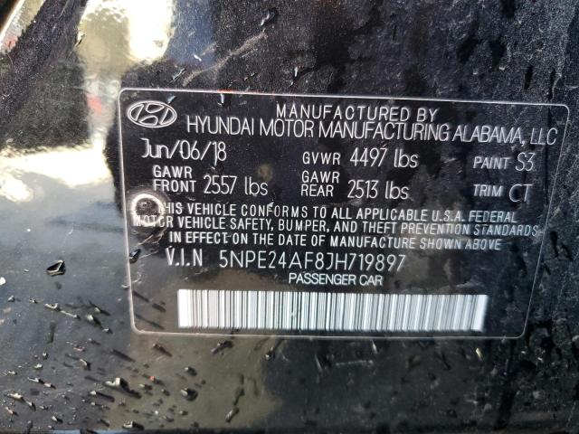 5NPE24AF8JH719897 - 2018 HYUNDAI SONATA SE BLACK photo 12