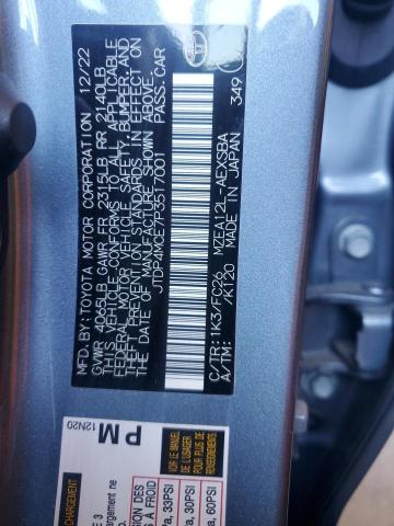 JTDP4MCE7P3517001 - 2023 TOYOTA COROLLA SE Gris foto 12