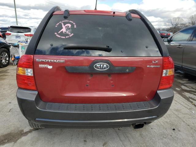 KNDJF724X67186206 - 2006 KIA NEW SPORTA RED photo 6