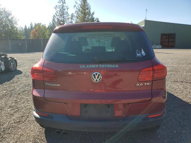 WVGAV7AXXCW001891 - 2012 VOLKSWAGEN TIGUAN S Tünd qırmızı foto 6