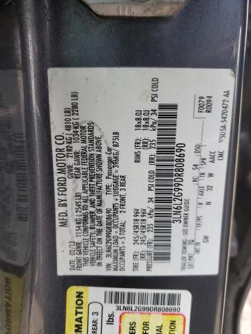 3LN6L2G99DR808690 - 2013 LINCOLN MKZ GRAY photo 12