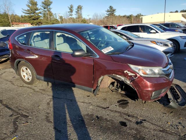 2HKRM4H30FH642960 - 2015 HONDA CR-V LX RED photo 4