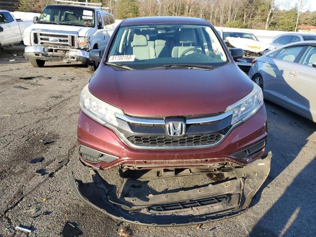 2HKRM4H30FH642960 - 2015 HONDA CR-V LX RED photo 5