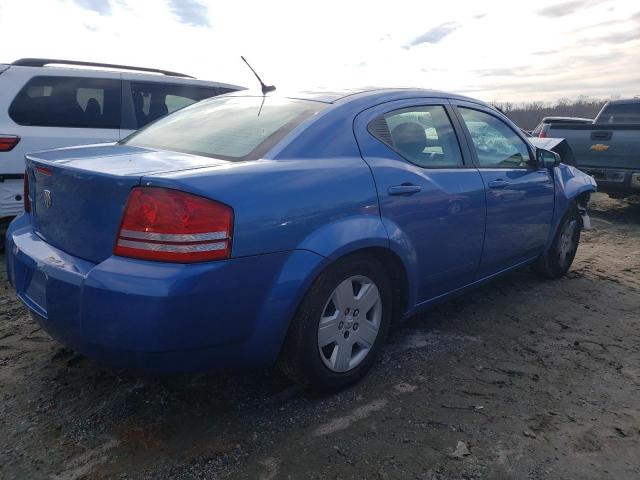 1B3LC46K18N241392 - 2008 DODGE AVENGER SE BLUE photo 3