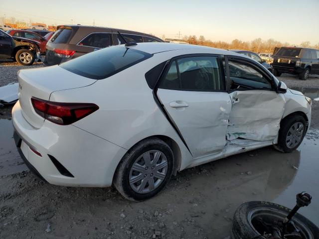 3KPA24AD8NE438285 - 2022 KIA RIO LX WHITE photo 3