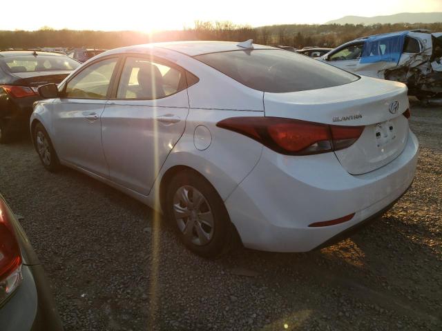 5NPDH4AE9GH721281 - 2016 HYUNDAI ELANTRA SE WHITE photo 2