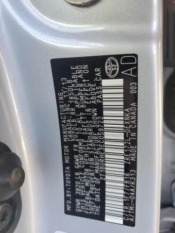 2T1BURHE3EC059722 - 2014 TOYOTA COROLLA L 银色 照片 12