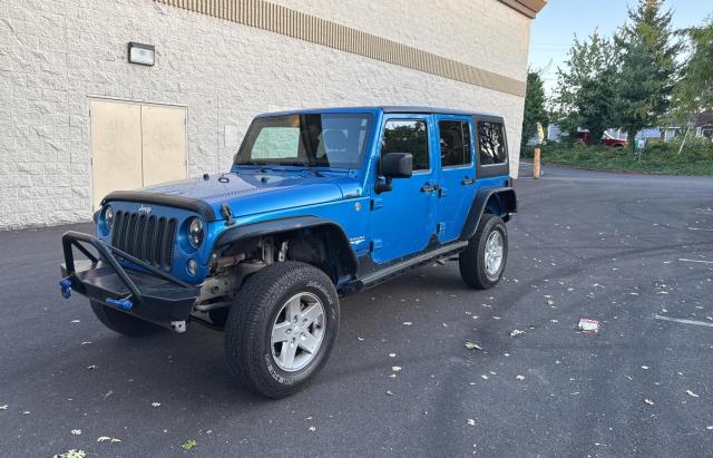 1C4BJWEG4EL264715 - 2014 JEEP WRANGLER U SAHARA Կապույտ լուսանկար 2