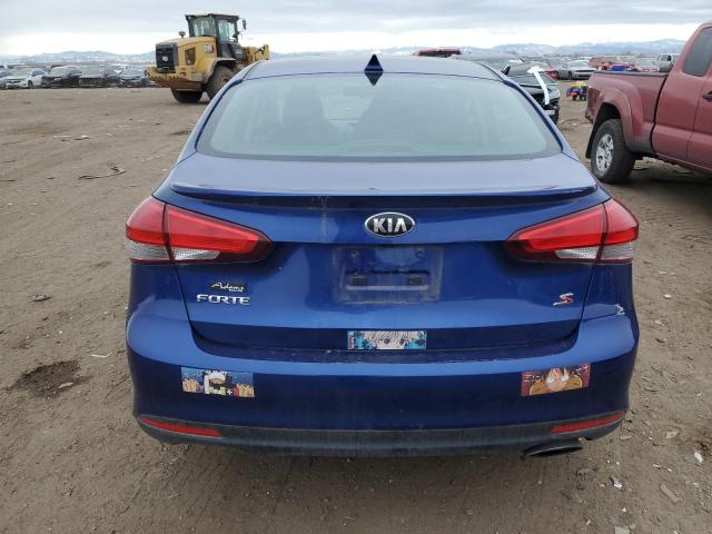 3KPFL4A71HE142137 - 2017 KIA FORTE LX BLUE photo 6