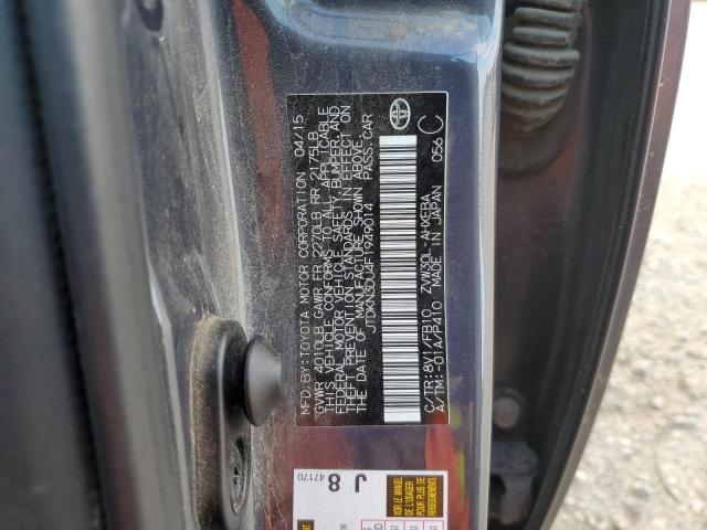 JTDKN3DU4F1949014 - 2015 TOYOTA PRIUS GRAY photo 13