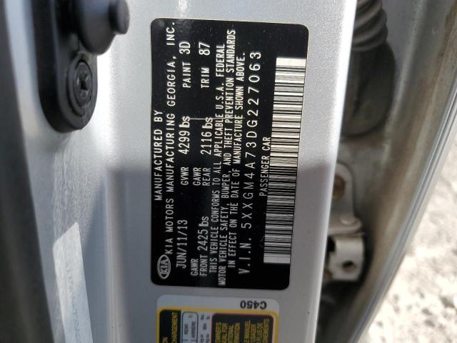 5XXGM4A73DG227063 - 2013 KIA OPTIMA LX SILVER photo 12