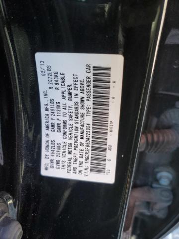 1HGCR3F86DA025004 - 2013 HONDA ACCORD EXL BLACK photo 12