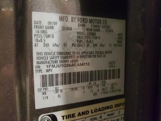 1FMJU1G56AEA54113 - 2010 FORD EXPEDITION XLT GRAY photo 13