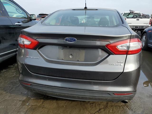 3FA6P0LU4FR195880 - 2015 FORD FUSION SE HYBRID GRAY photo 6