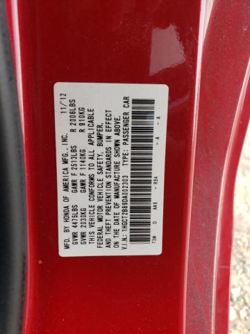 1HGCT2B89DA002303 - 2013 HONDA ACCORD EXL RED photo 12