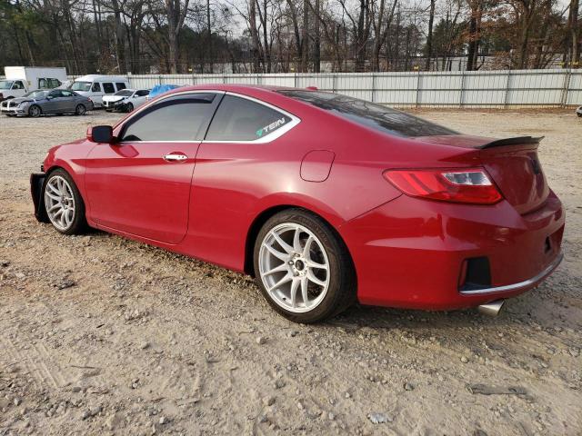 1HGCT2B89DA002303 - 2013 HONDA ACCORD EXL RED photo 2