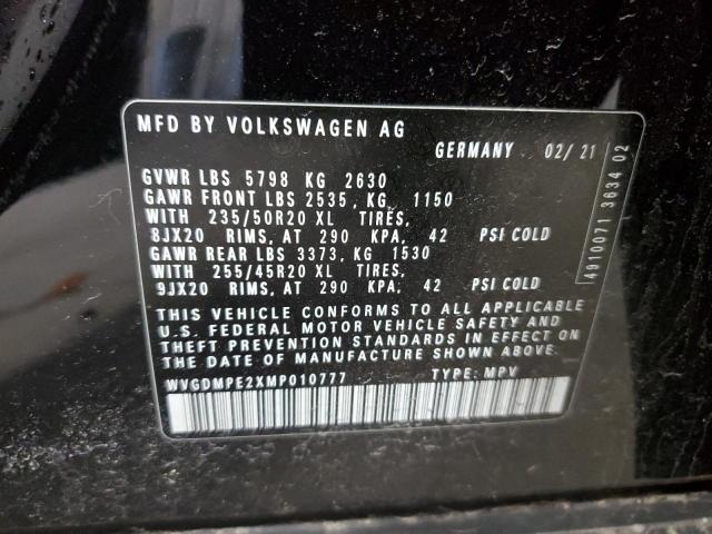 WVGDMPE2XMP010777 - 2021 VOLKSWAGEN ID.4 FIRST EDITION BLACK photo 13