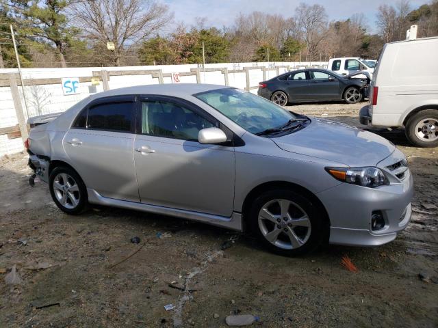 5YFBU4EE5DP184856 - 2013 TOYOTA COROLLA BASE SILVER photo 4