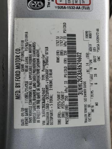 3LNHL2GC8AR624602 - 2010 LINCOLN MKZ SILVER photo 12