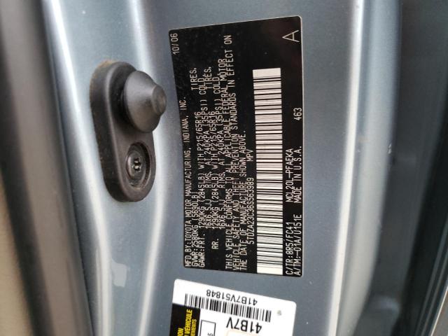 5TDZA23C36S563989 - 2006 TOYOTA SIENNA CE BLUE photo 13