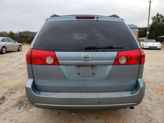 5TDZA23C36S563989 - 2006 TOYOTA SIENNA CE BLUE photo 6