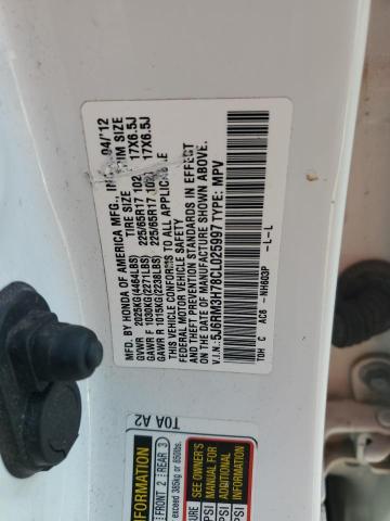 5J6RM3H78CL025997 - 2012 HONDA CR-V EXL Ağ foto 13