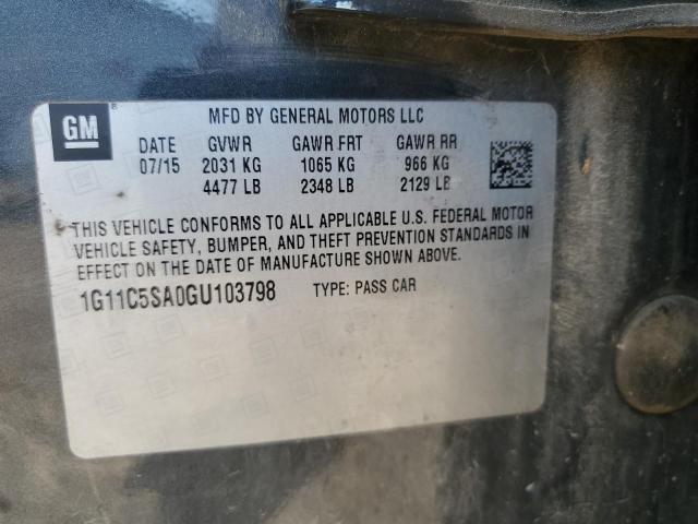 1G11C5SA0GU103798 - 2016 CHEVROLET MALIBU LIM LT 灰色 照片 13