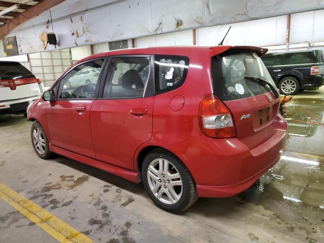 JHMGD37698S070206 - 2008 HONDA FIT SPORT RED photo 2