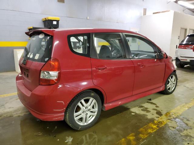 JHMGD37698S070206 - 2008 HONDA FIT SPORT RED photo 3