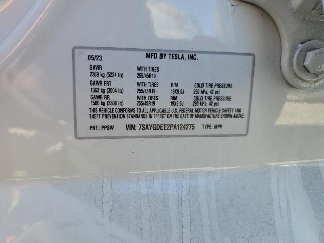 7SAYGDEE2PA124275 - 2023 TESLA MODEL Y 白色 照片 14