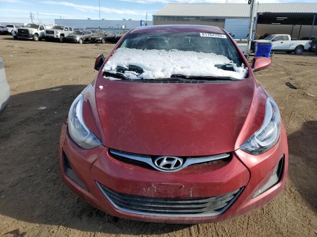 5NPDH4AE3GH677505 - 2016 HYUNDAI ELANTRA SE RED photo 5