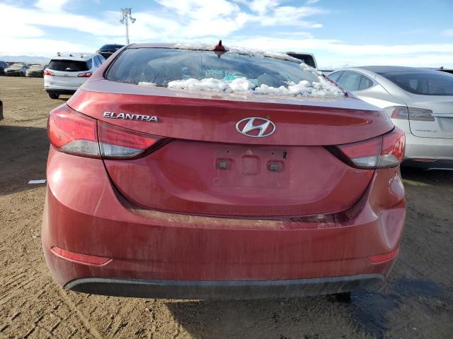 5NPDH4AE3GH677505 - 2016 HYUNDAI ELANTRA SE RED photo 6