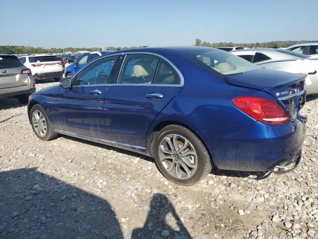 55SWF4KB2JU260741 - 2018 MERCEDES-BENZ C 300 4MATIC BLUE photo 2