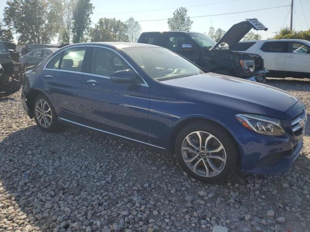 55SWF4KB2JU260741 - 2018 MERCEDES-BENZ C 300 4MATIC BLUE photo 4