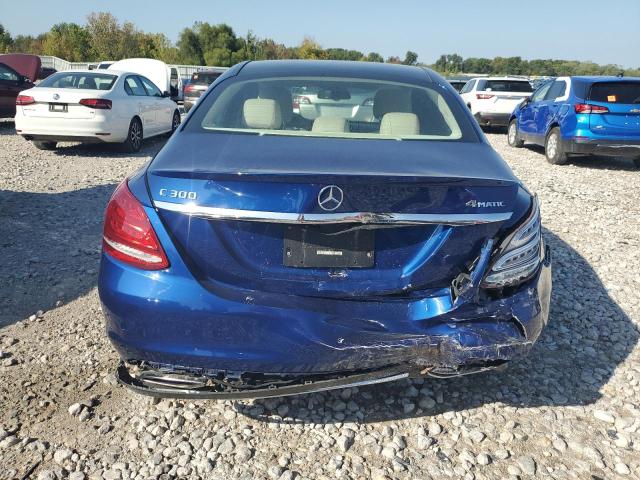 55SWF4KB2JU260741 - 2018 MERCEDES-BENZ C 300 4MATIC BLUE photo 6