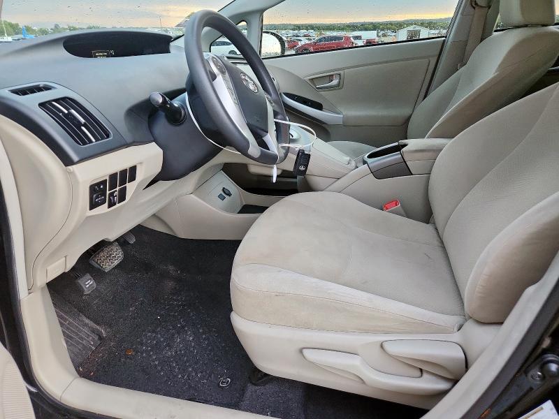 JTDKN3DU4D5589345 - 2013 TOYOTA PRIUS BLACK photo 7