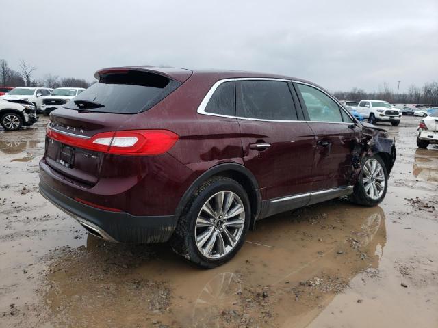 2LMPJ8LP0HBL37071 - 2017 LINCOLN MKX RESERVE MAROON photo 3