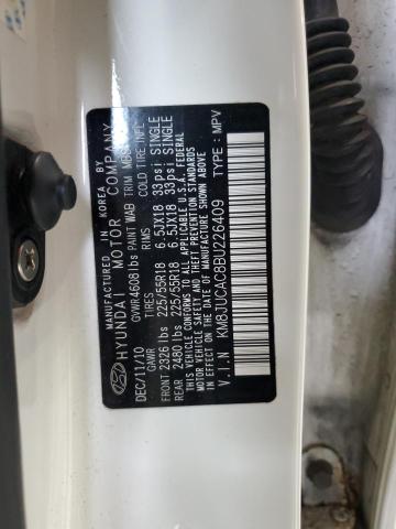 KM8JUCAC8BU226409 - 2011 HYUNDAI TUCSON GLS 白色 照片 13