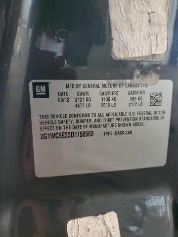 2G1WC5E33D1158563 - 2013 CHEVROLET IMPALA LTZ Серый фото 12