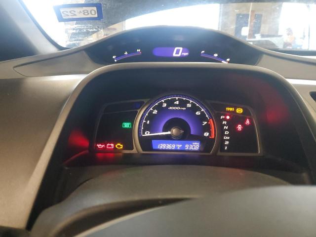 2HGFA16589H367951 - 2009 HONDA CIVIC LX BLACK photo 9