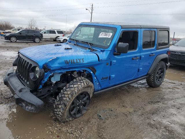 1C4HJXDN7PW544081 - 2023 JEEP WRANGLER SPORT BLUE photo 1