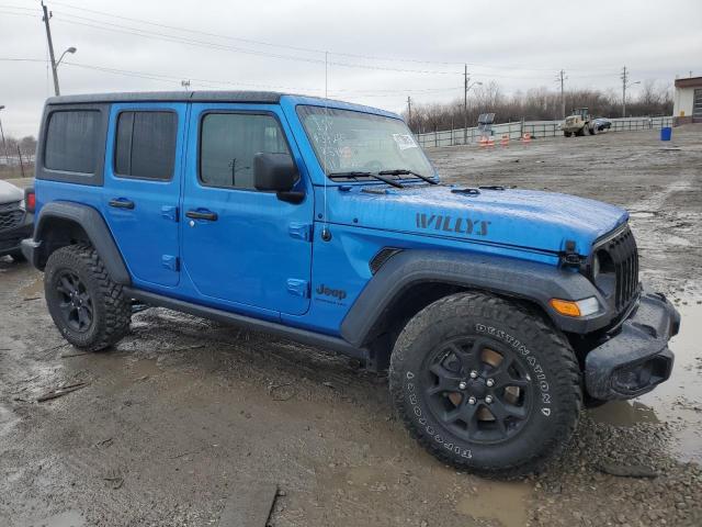 1C4HJXDN7PW544081 - 2023 JEEP WRANGLER SPORT BLUE photo 4