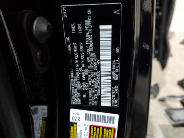 5TDYSKFC2MS008520 - 2021 TOYOTA SIENNA XLE BLACK photo 14