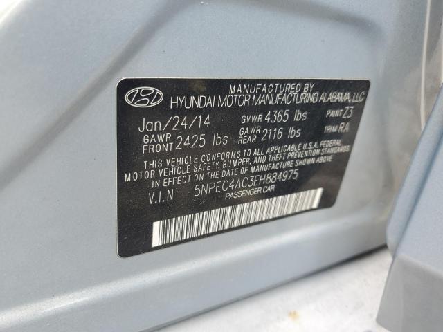 5NPEC4AC3EH884975 - 2014 HYUNDAI SONATA SE 蓝色 照片 13