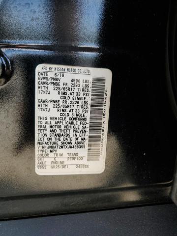 JN8AT2MTXJW488355 - 2018 NISSAN ROGUE S BLACK photo 14