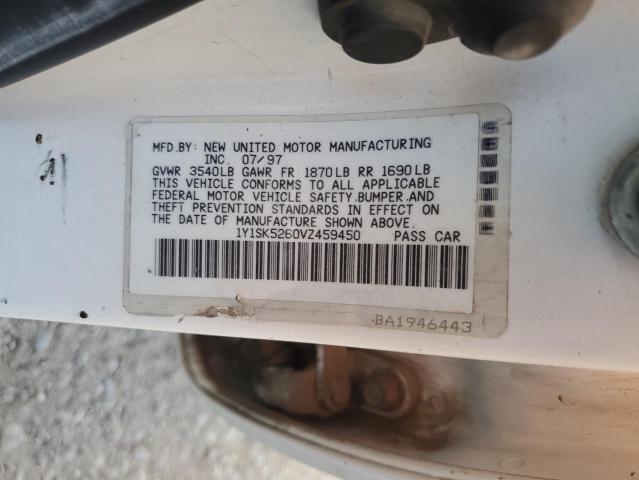 1Y1SK5260VZ459450 - 1997 GEO PRIZM BASE WHITE photo 12