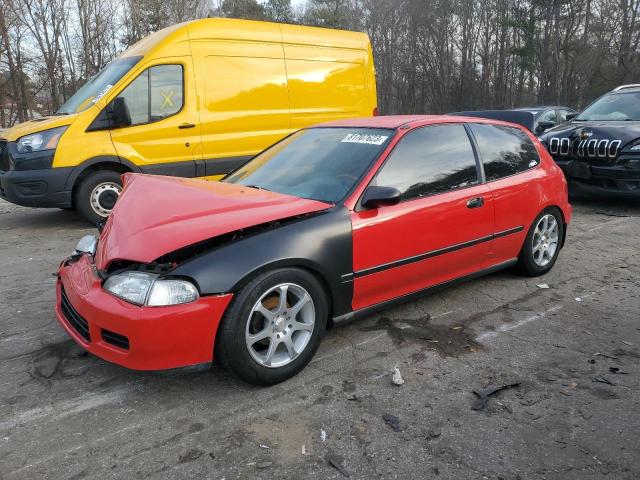 2HGEH2369SH507795 - 1995 HONDA CIVIC DX RED photo 1