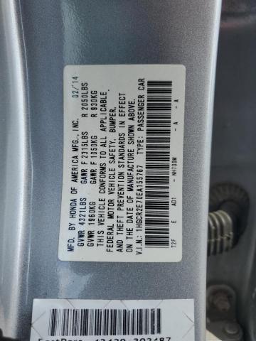 1HGCR2E70EA155767 - 2014 HONDA ACCORD EX SILVER photo 12