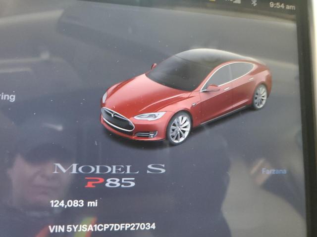 5YJSA1CP7DFP27034 - 2013 TESLA MODEL S Червоний фото 9