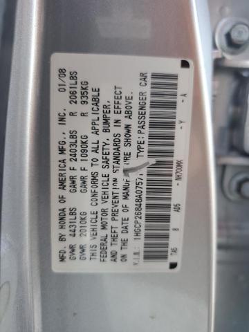 1HGCP26848A075714 - 2008 HONDA ACCORD EXL SILVER photo 13